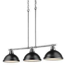  3602-3LP CH-BLK - 3 Light Linear Pendant